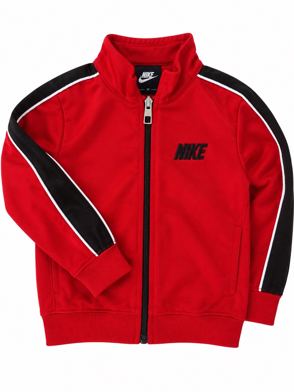 Nike Red Kids Track Jacket with Black & White Trim